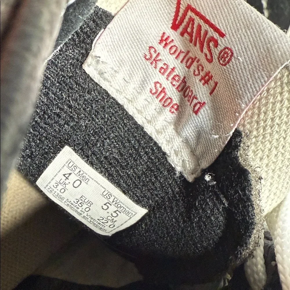 Vans Black and White Kids High-Top Sneakers